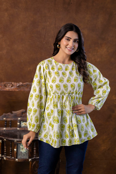 Casual Regular Sleeves Printed Top
