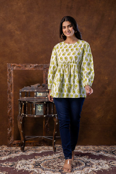 Casual Regular Sleeves Printed Top