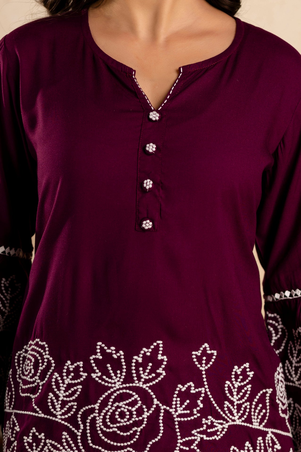 Tunic Palazzo Co-ord Set - SF034RED