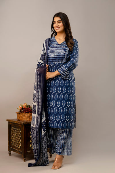 Kurta Palazzo Dupatta Set