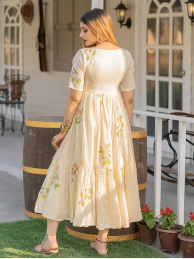 Women Viscose Rayon Flared Kurta