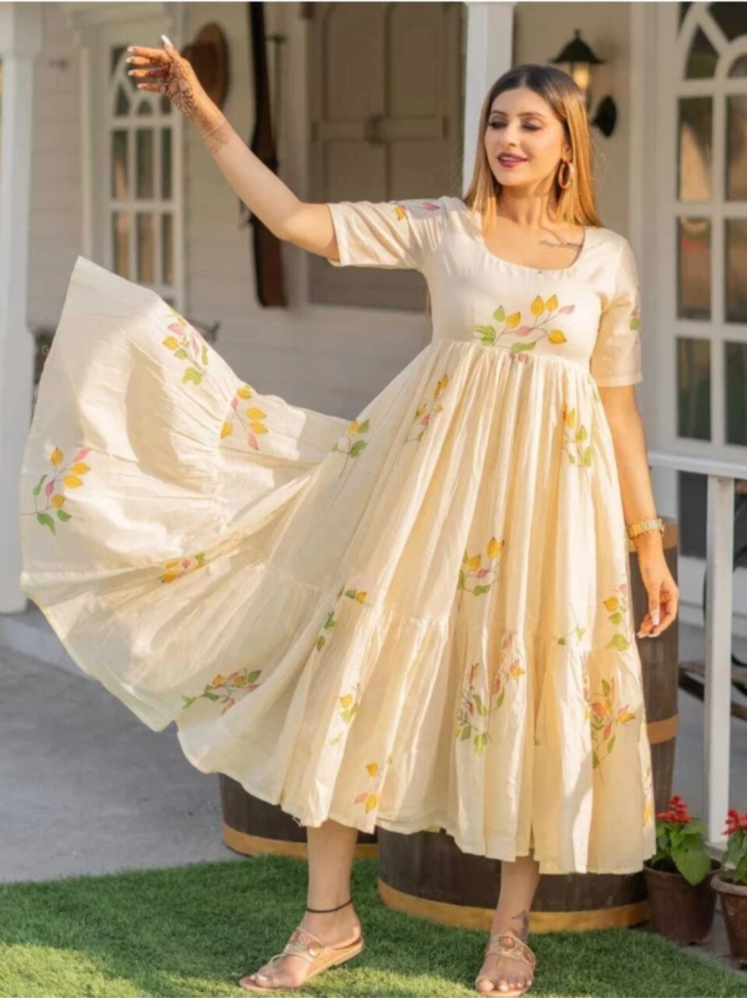 Women Viscose Rayon Flared Kurta - SF003BIG