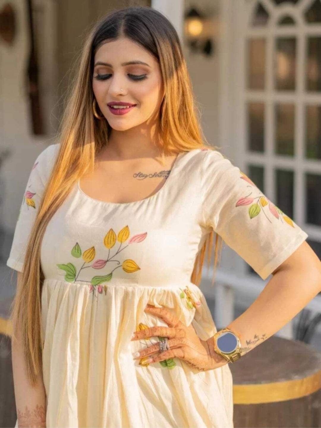 Women Viscose Rayon Flared Kurta - SF003BIG