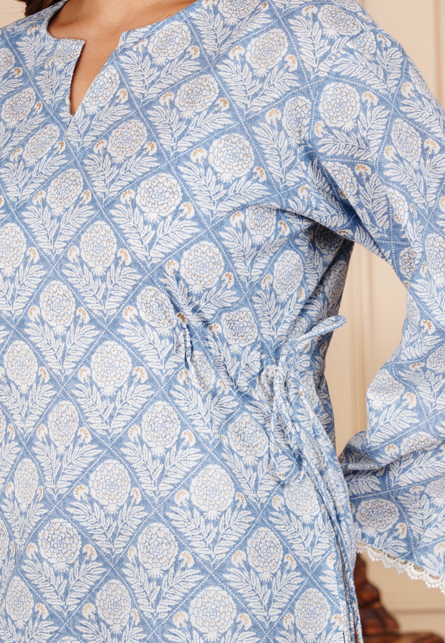 Cotton Printed Full Sleeve Short Kurti - SF030LVN